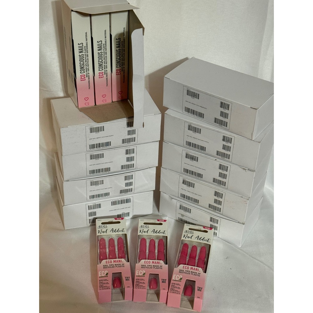 Ardell Nail Addict Eco Mani Nail Tips‎ Poppy Pink Oval 30 Count 3 Pack 58636